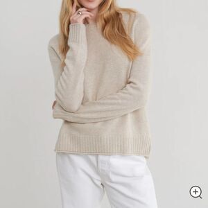 Jenni Kayne Everyday Sweater Wool Cashmere Oatmeal XS